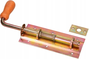 Zăvor 250 mm cu arc pentru poartă ușă - Culoare neagră