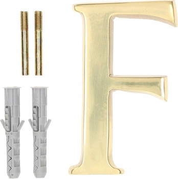 Scrisoare pentru ușa casei elevație "f" 10cm alamă