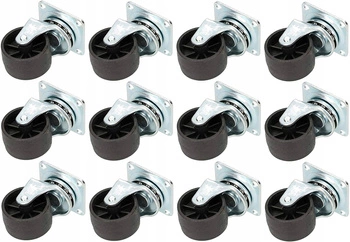 Rotiță pivotantă pentru mobilă fi 40 pvc cu rulment - 12 buc.