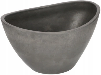 Barca oală alungită compozit gri