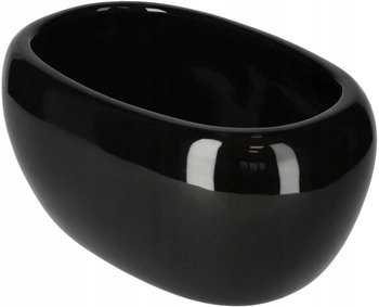 Ghiveci ceramic suport lung 270 mm - Culoare neagră