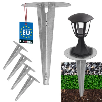 Bază pentru lumini de grădină înfiptă în pământ ancoră 190 mm set de 4 buc.