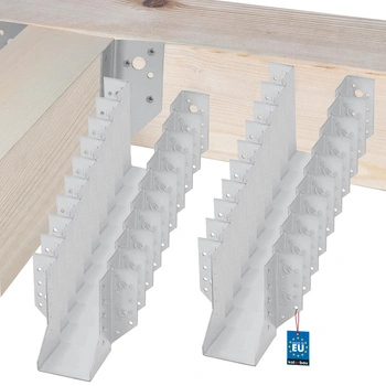 Cârlig pentru grinzi din lemn tâmplărie căpriori 70x125 mm set de 25 buc.