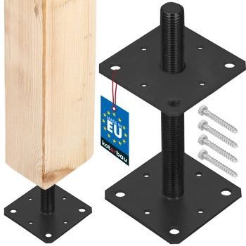 Baza coloanei cu șurub reglabilă filet m24 antracit 160x160x250 mm