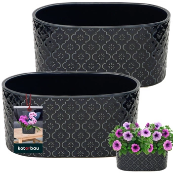 Vase ceramic decorative alungită elegantă cobalt 12x25 cm set de 2 buc.