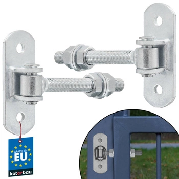 Balama reglabilă pentru porți cu șuruburi m16 pentru porți batante - 2 buc.