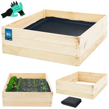 Cutie de legume din lemn ierburi creștere 120x120x27 cm