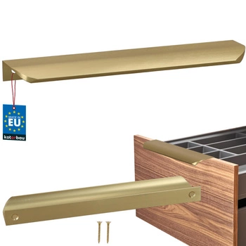 Mâner mobilier aluminiu auriu mat 192/212 mm