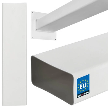 Conductă de ventilație pentru cabluri plate 120x60 alb 50cm