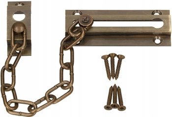 Opritor de ușă lanț de lanț de blocare a șurubului patina