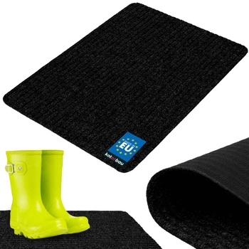 Ștergător de pantofi absorbant antiderapant covoraș covor negru 70x50 cm