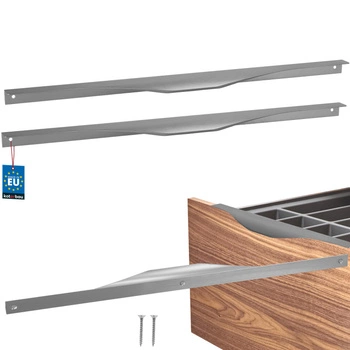 Mâner mobilier aluminiu argintiu 416/436 mm set de 2 buc.