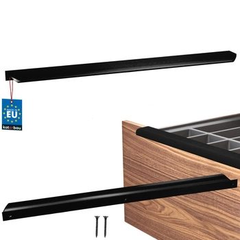 Mâner mobilier aluminiu negru mat 416/436 mm