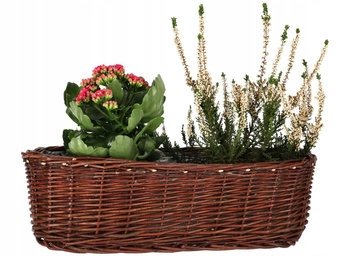 Ghiveci de flori coș de flori din răchită - 50 cm