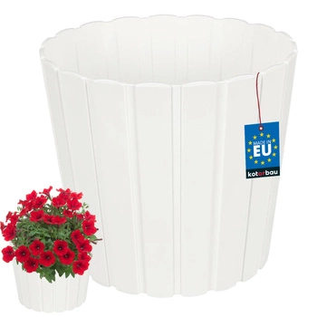 Ghiveci placutic alb 26,5 cm