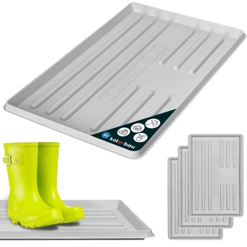 Tăviță pentru încălțăminte 60x40 cm set 3 buc. – Culoare gri