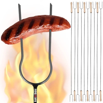 Bonfire furculiță cârnați stick 130 cm set de 10 buc.