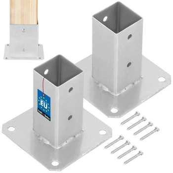 Bază de stâlp înșurubată 50x50 mm set de 2 buc.