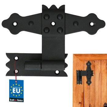 Balama pentru obloane foișor centru oțel retro negru 160 mm