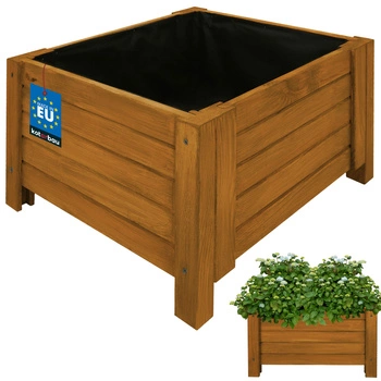 Ghiveci de grădină pentru terasă exterior din lemn stejar 50x50cm