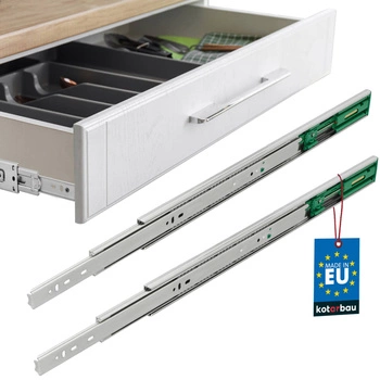 Rulmenți cu bile pentru sertare cu închidere automată 500 mm set de 2 buc.