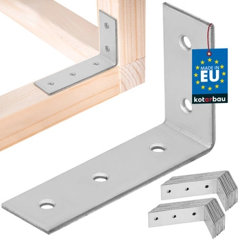 Colțar dulgheresc inoxidabil galvanizat 50x80x25 mm set de 25 buc.