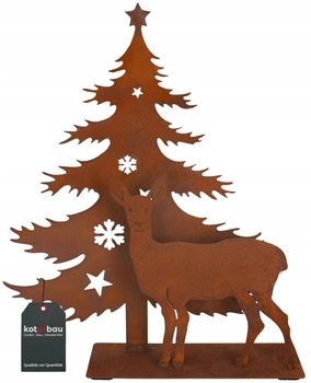 Crăciun copac figurină cerb ornament metal rugină