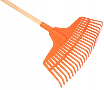 Greblă cu 23 de dinți pentru frunze de grădină cu mâner