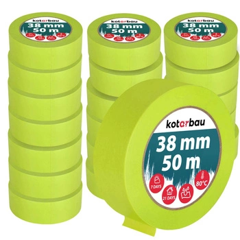 Bandă mascare neon 38 mm 50 m set de 24 buc.