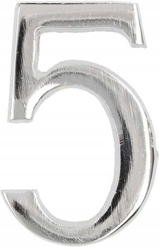 Numărul casei "5" numărul ușii 5 cm cromat