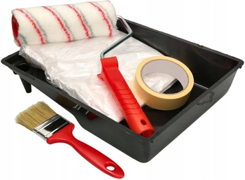 Set de pictură perie pensulă folie role tavă bandă - 5 elemente