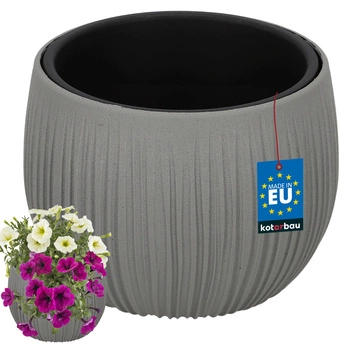 Base-pot cu insertare 145x110 mm imitație de beton cu game de pământ