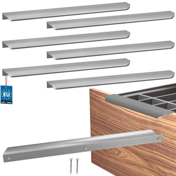 Mâner mobilier aluminiu argintiu 320/340 mm set de 6 buc.