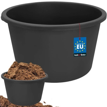 Tavă de construcții 45l container rotund recipient de mortar