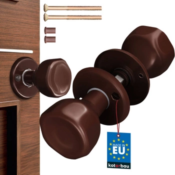 Butonul de rotire pentru ușa porții maro