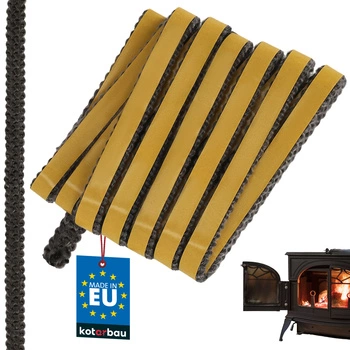 Bandă autoadezivă pentru etanșarea șemineului și sobei 12x4 mm 2,5 m