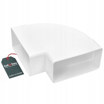 Conductă de ventilație cot orizontal 120x60