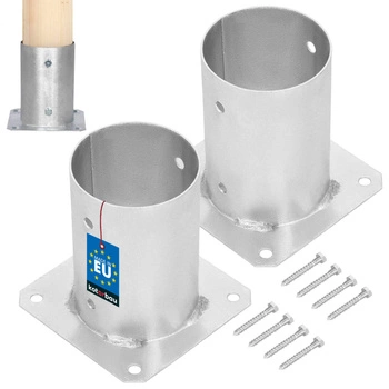 Bază de stâlp înșurubată fi 100 mm set de 2 buc.