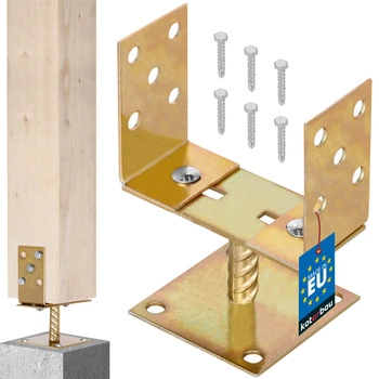 Bază de stâlp reglabilă cu șuruburi 0-160 mm