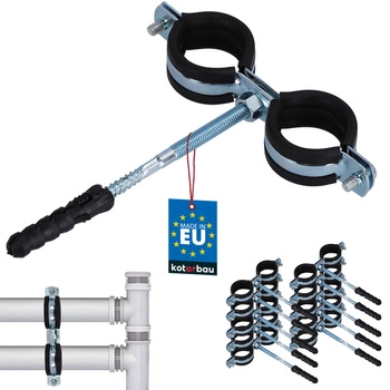 Clemă pentru țevi de 1" cu mâner de cauciuc 10 buc.