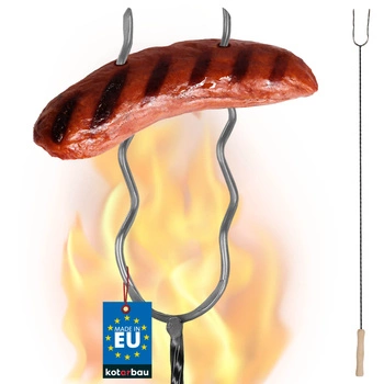 Cârnați pol cu dinți dubli ondulat furcă de foc 100 cm