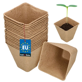 Ghivece de turbă de 8 cm pentru răsaduri - 18 buc.