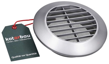 Grilaj ventilație rotund cu plasă fi100 plastic - Culoare satinată