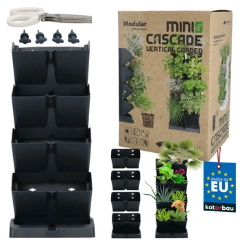 Cascadă de plante ierbare plante ghiveci pat de flori vertical