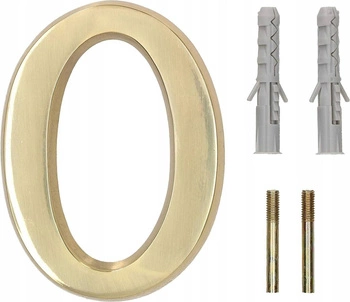 Numărul casei "0" pentru ușă 3d 10cm alamă