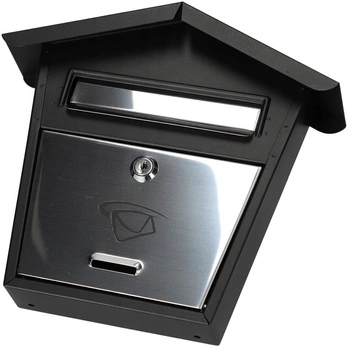 Cutie poștală neagră pentru ziare 260x170 cutie poștală din oțel