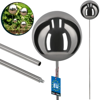 Minge decorativă de grădină pe vârf oțel efect oglindă 120 cm