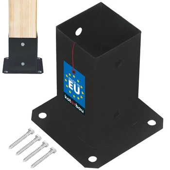 Suport de stâlp fixată cu șuruburi vopsită cu pulbere 70x70 mm