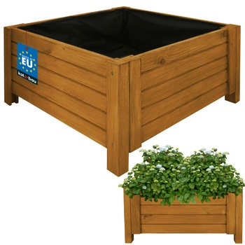 Ghiveci de grădină pentru terasă exterior din lemn stejar 60x60cm