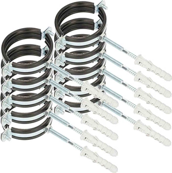 Clemă pentru țevi de 2,5" cu mâner de cauciuc - 10 buc.